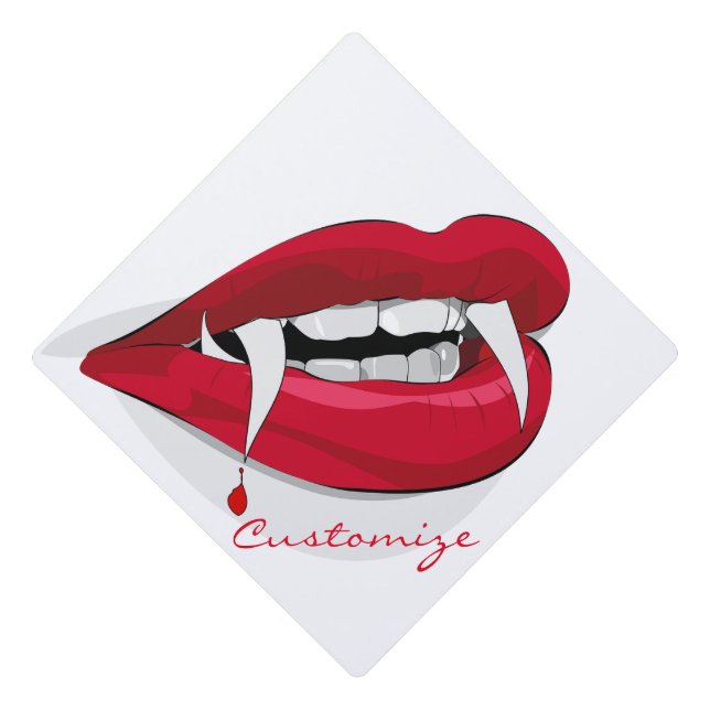 Vampire Smile Thunder_Cove Graduation Cap Topper (Front)