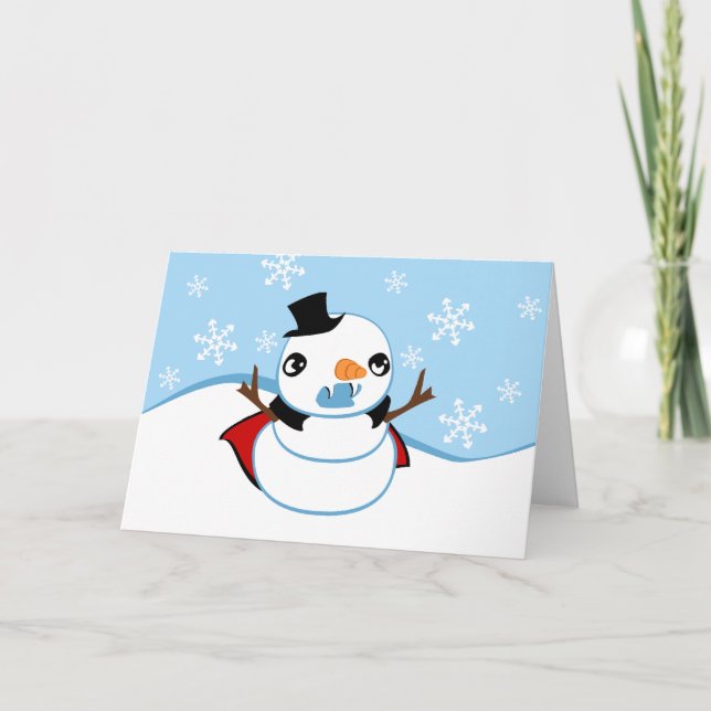 Vampire Snowman Holiday Card (Front)