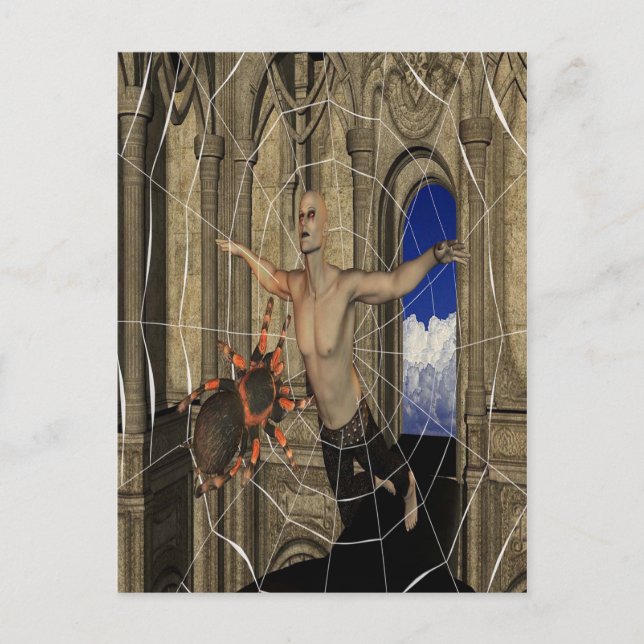 Vampire Spiders Web Postcard (Front)