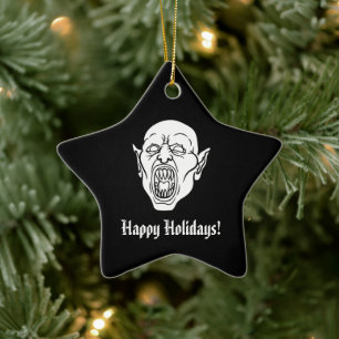 Vampire Spooky Horror Dracula  Ceramic Ornament