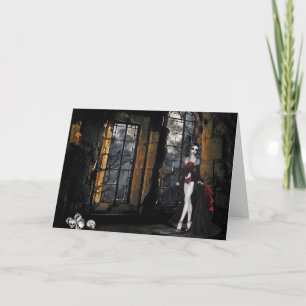Vampire Standing in the Window Light Greeting Card