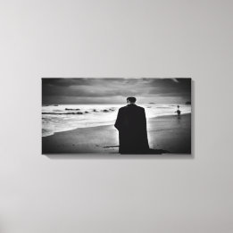 Vampire sur la plage Impression de toile réelle