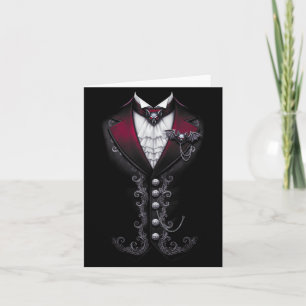 Vampire Tuxedo Funny Halloween Costume Card