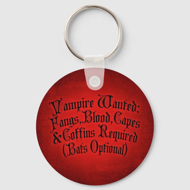 Vampire Wanted Keychain (Front)