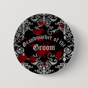 Vampire wedding grandmother of the bride or groom 2 inch round button