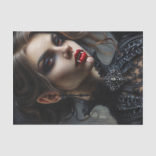 Vampire Woman With Fangs Gothic Tissue Paper