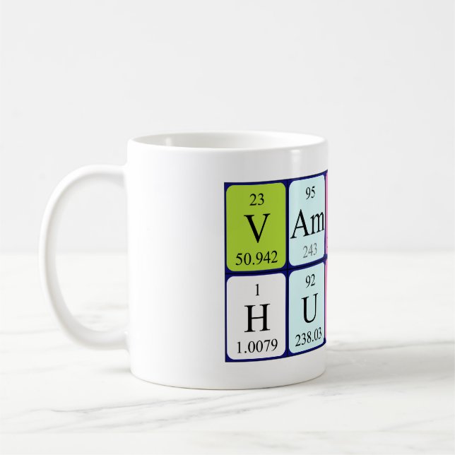 VampireHunter periodic table phrase mug (Left)
