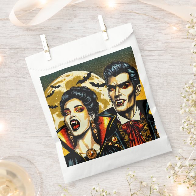 Vampires and Bats Halloween Party  Favour Bag (Clipped)