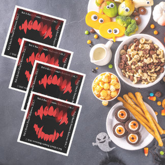 Vampires Bite Halloween Party Napkin