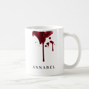 Vampire's dark red Lipstick stain with blood Coffee Mug