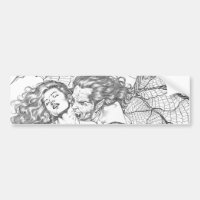 Vampire's Kiss by Al Rio - Vampire and Woman Art