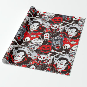 Vampires Night Matte Wrapping Paper, 30" x 6' Paper