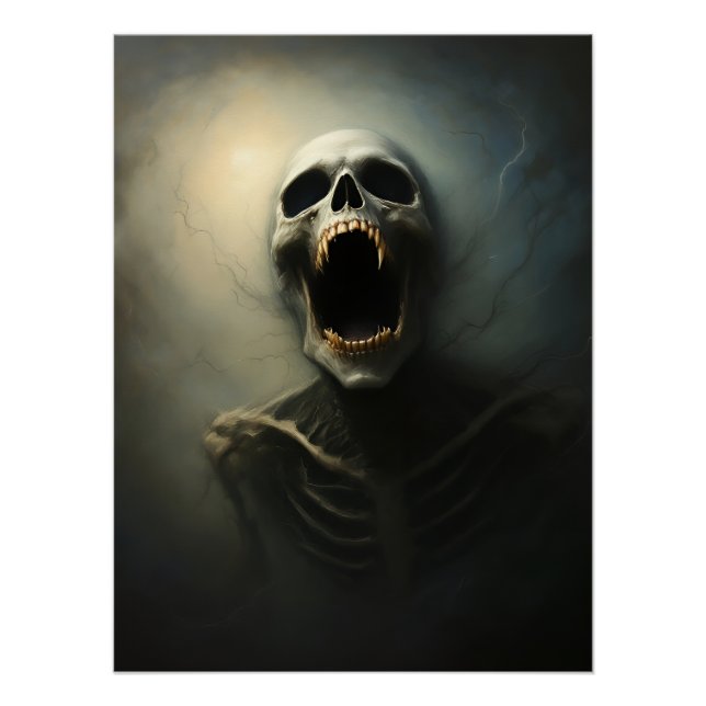 Vampire's Scream - Gothic Horror Art Poster (Front)