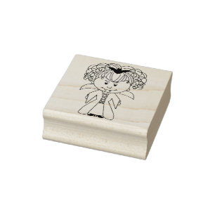 Vampiress Agness Wood Mounted Rubber Stamp