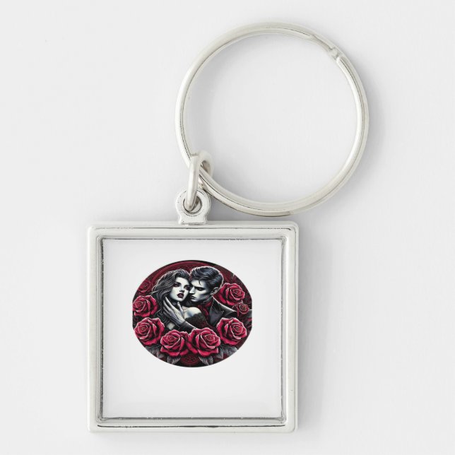 Vampiric Gothic Romance – Till Death Do Us In Clas Keychain (Front)