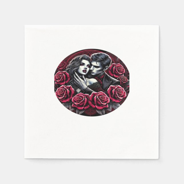 Vampiric Gothic Romance – Till Death Do Us In Clas Napkin (Front)