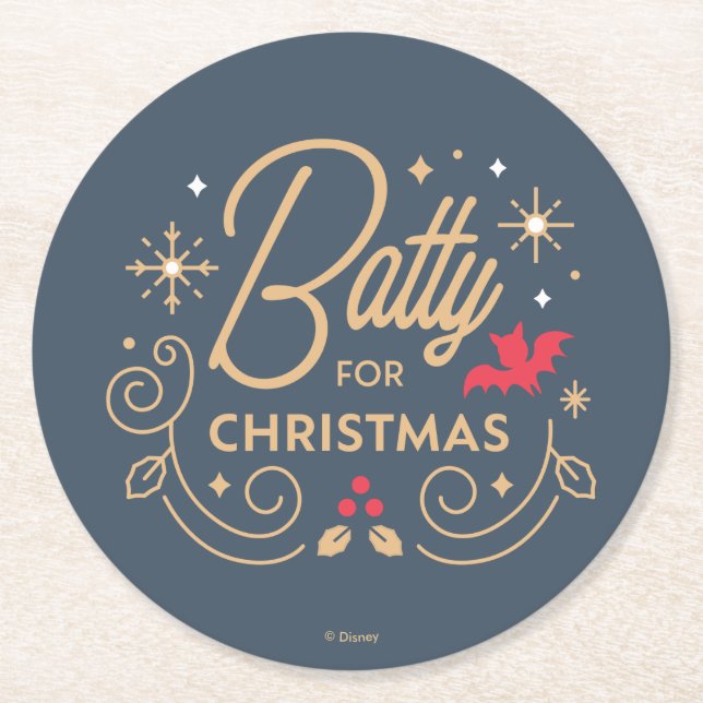 Vampirina | Batty for Christmas Round Paper Coaster (Front)