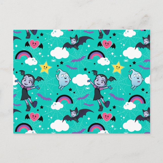 Vampirina & Demi | Friends are Magical Pattern Postcard (Front)
