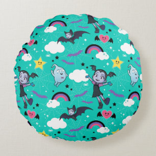 Vampirina & Demi   Friends are Magical Pattern Round Pillow