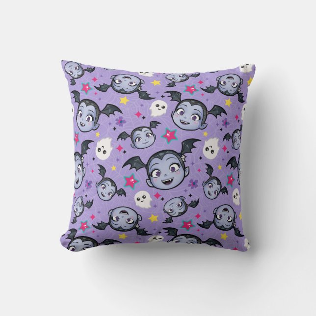Vampirina | Super Sweet Purple Pattern Throw Pillow (Front)
