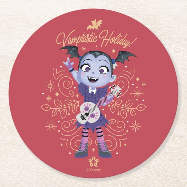 Vampirina | Vamptastic Holiday! Round Paper Coaster (Front)