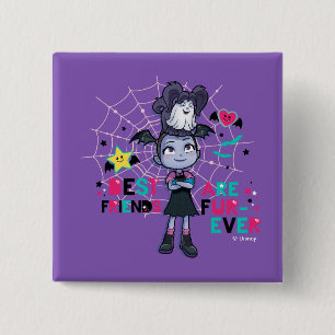 Vampirina & Wolfie   Best Friends are Fur-Ever 2 Inch Square Button