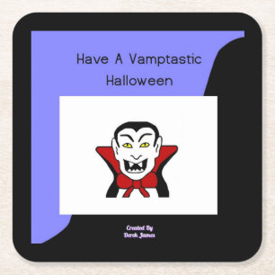 Vamptastic Halloween Paper Coaster