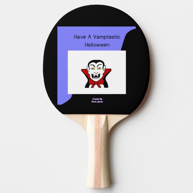 Vamptastic Halloween Ping Pong Paddle (Front)