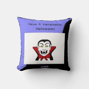 Vamptastic Halloween Square Throw Pillow