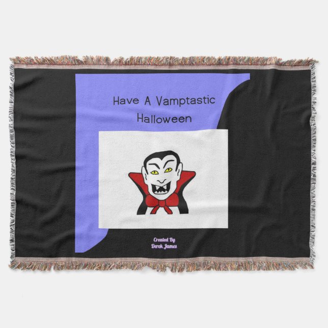 Vamptastic Halloween Throw Blanket (Front)