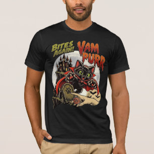 Vampurr Again Halloween Vampire Cat Lovers T-Shirt