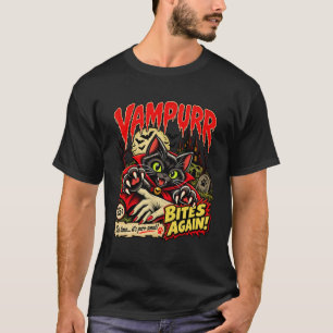 Vampurr Bites Again Halloween Vampire Cat Lovers T-Shirt