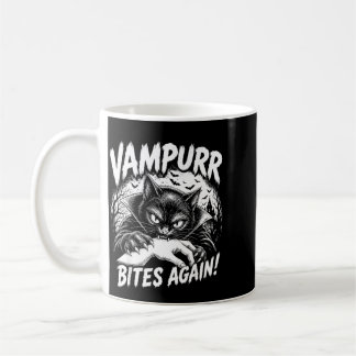 Vampurr bites halloween cat lover halloween coffee mug