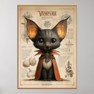 Vampurr: Cat Vampire Creature Poster