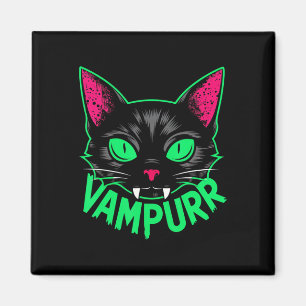 Vampurr Cat Vampire Kitty Halloween Cats Spooky Pe Magnet