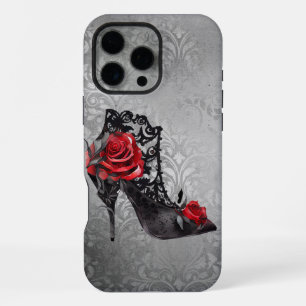 Vampy Vogue Grunge   Stiletto Lace Bootie Roses iPhone 16 Pro Max Case