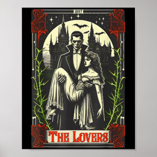 Vamre Monster Dracula And Bride The Lovers Tarot C Poster