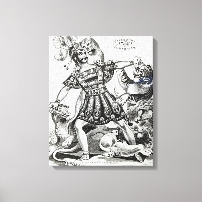 Van Amburgh the Brute Tamer, 1838 Canvas Print (Front)