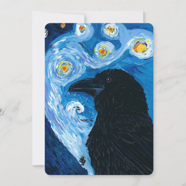  Van Crow Starry Night Invitation (Front)
