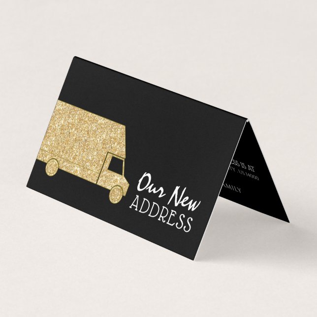 Van de retrait de Parties scintillant d'or, Carte  (Devant)