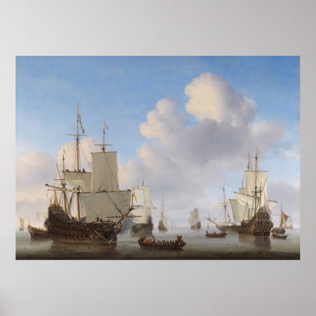 Van de Velde Ships dans une affiche Calm CC0360 XL (Devant)