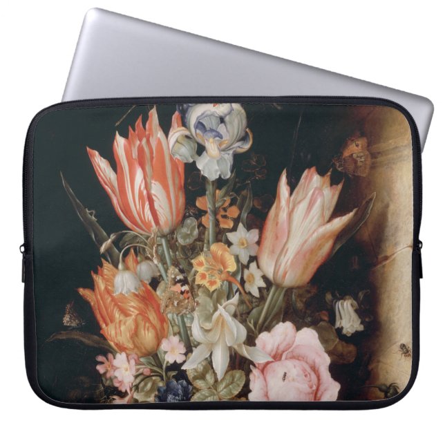 Van den Berghe’s Flowers laptop sleeve (Front)