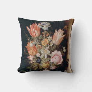 Van den Berghe’s Flowers throw pillow