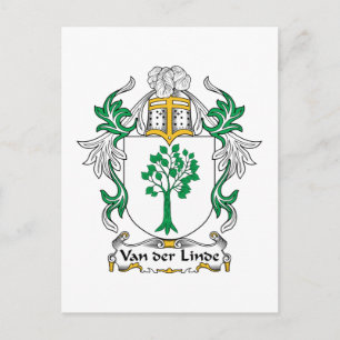 Van der Linde Family Crest Postcard
