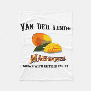 Van Der Linde Mangoes Grow With Faith - Funny Game Fleece Blanket