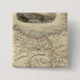 Van Diemen's Island or Tasmania 2 Inch Square Button