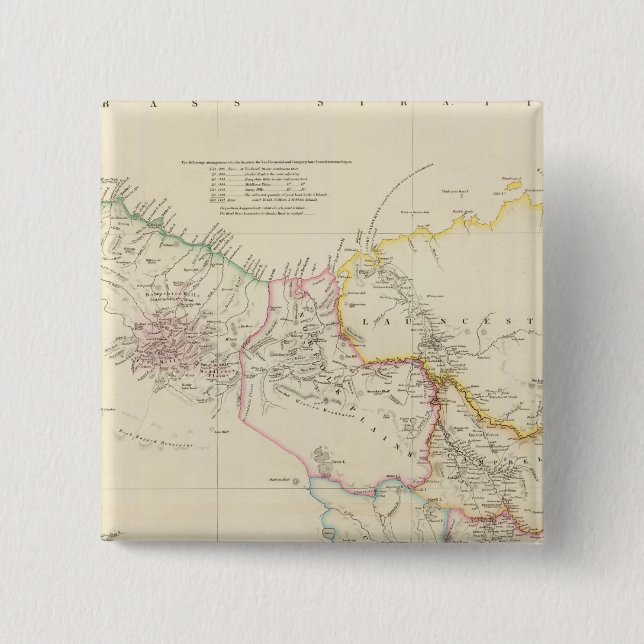 Van Diemens Land 2 Inch Square Button (Front)