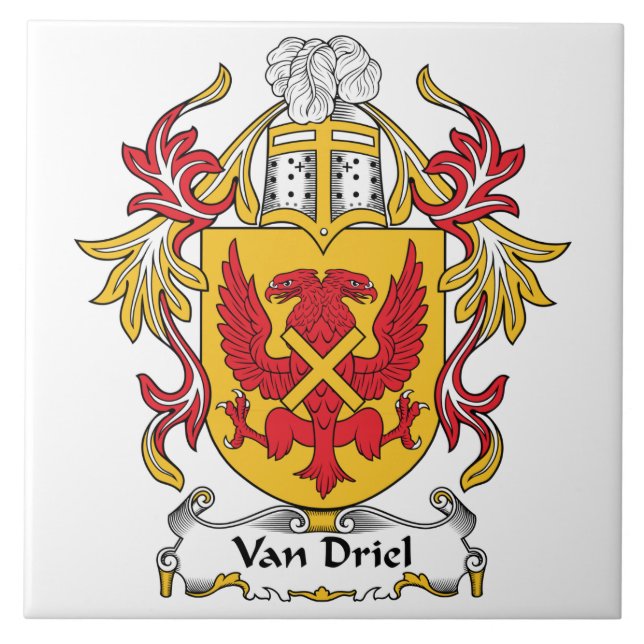 Van Driel Family Crest Tile (Front)