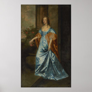 Van Dyck - And Studio Portrait Of A Lady Poster