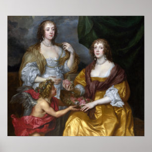 Van Dyck - Lady Elizabeth Thimbleby And Dorothy, … Poster